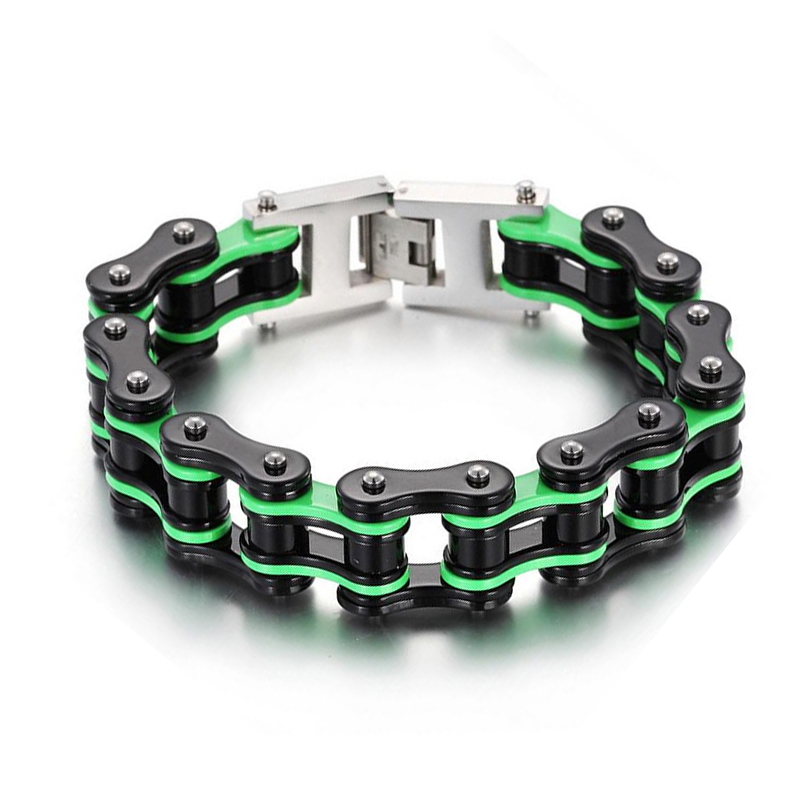 16mm Width Green Black Men Bracelet Biker Cool Men Bracelet Stainless Steel Male Wristband Friendship Gift Jewelry
16mm Width Green Black Men Bracelet Biker Cool Men Bracelet Stainless Steel Male Wristband Friendship Gift Jewelry