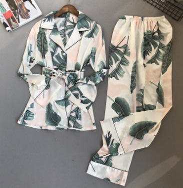 Womens Silk Satin Pajamas Pyjamas Set Long Sleeve Sleepwear Pijama Pajamas Suit Female Sleep Two Piece Set Loungewear Plus Size