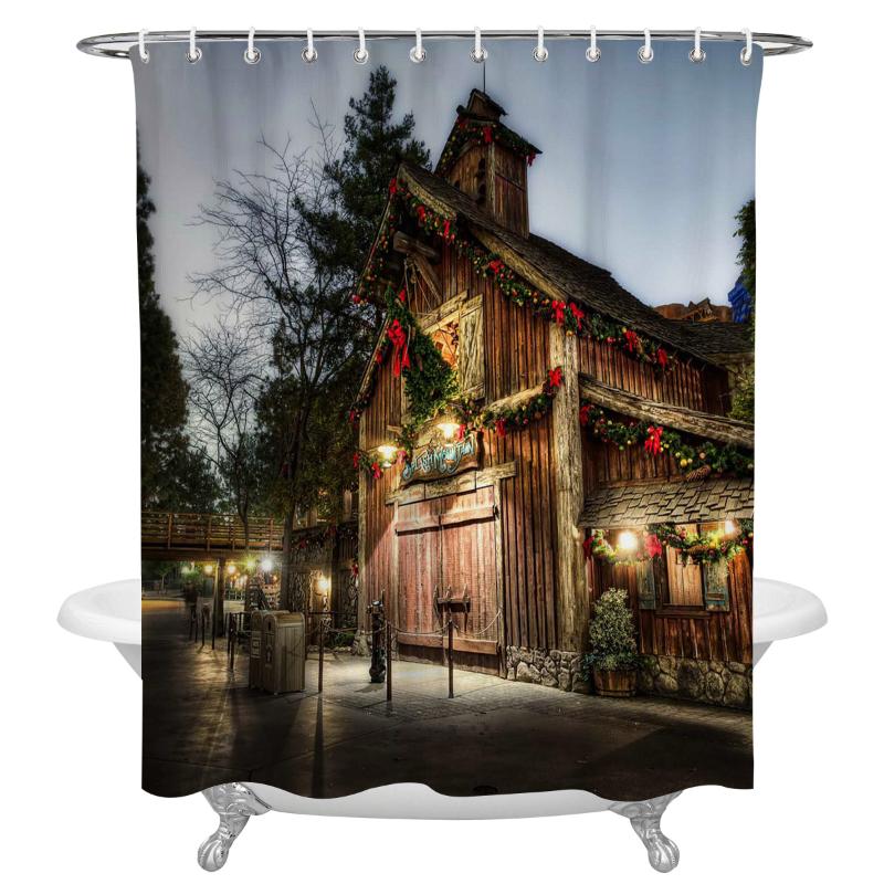 Christmas Street Wooden House Decoration Waterproof Shower Curtain Home Hotel Bathroom Decor Accessories Fabric Shower Curtains
Christmas Street Wooden House Decoration Waterproof Shower Curtain Home Hotel Bathroom Decor Accessories Fabric Shower Curtains