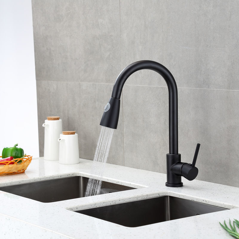 Kitchen Faucets Silver Black Single Handle Pull Out Kitchen Tap Single Hole Handle Swivel 360 Degree Water Mixer Tap Mixer
Kitchen Faucets Silver Black Single Handle Pull Out Kitchen Tap Single Hole Handle Swivel 360 Degree Water Mixer Tap Mixer