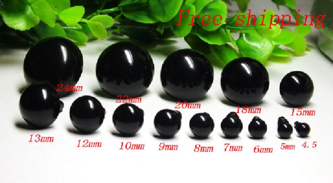 100pcs/lot 4.5-24mm black color plastic safety toy eyes for toy plush bear decoration
100pcs/lot 4.5-24mm black color plastic safety toy eyes for toy plush bear decoration