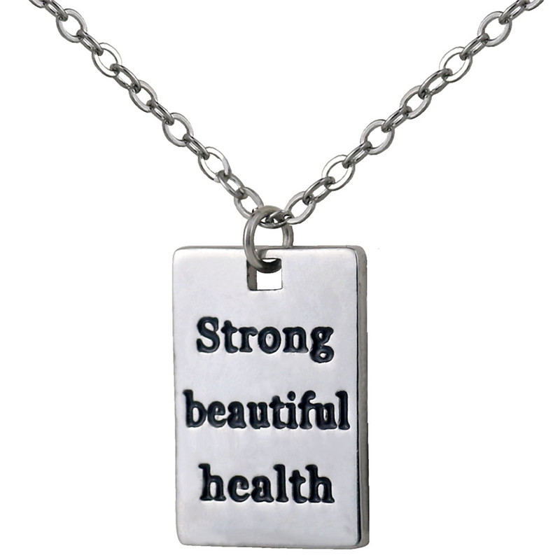 Initial Pendant Necklace Engraved Strong Beautiful Health Charm Necklace Women Handmade Gym Jewelry
Initial Pendant Necklace Engraved Strong Beautiful Health Charm Necklace Women Handmade Gym Jewelry