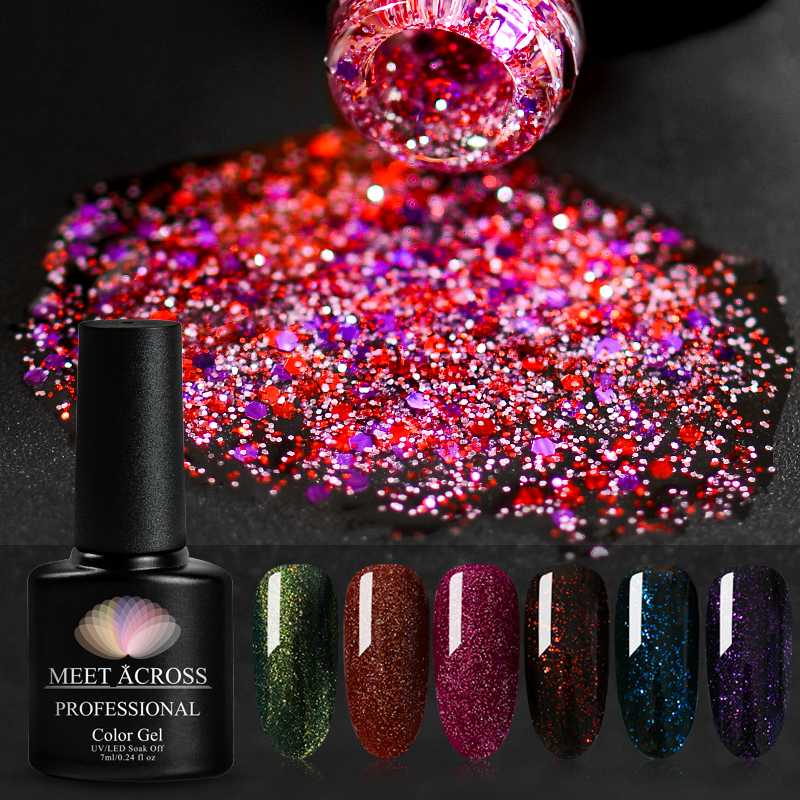 MEET ACROSS UV Nail Gel Polish Holographic Glitter Led Gel Nail Polish Lacquer 7ml Soak Off UV Varnish Manicure, Hw3114
MEET ACROSS UV Nail Gel Polish Holographic Glitter Led Gel Nail Polish Lacquer 7ml Soak Off UV Varnish Manicure, Hw3114