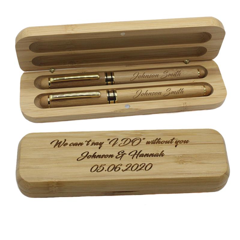 4 sets Personalized Engraved Bamboo Ballpoint Pen Case Pens Custom Wedding Gift Favors Father's Day Gift Back To School
4 sets Personalized Engraved Bamboo Ballpoint Pen Case Pens Custom Wedding Gift Favors Father's Day Gift Back To School