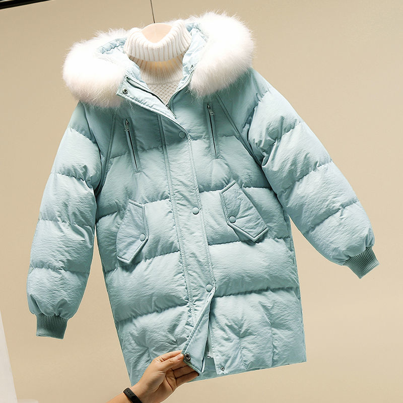 Fashion Coat Casual Loose Coat Winter Jacket Women Big Fur Hooded Thick Down Parkas Female Jacket Warm Winter Outwear 2020 New T200814