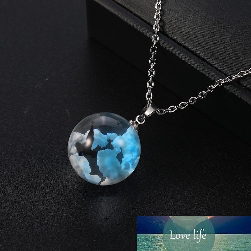Stainless Steel Blue Sky White Cloud Pendant Necklace For Men Women Eagle Moon Necklace Pink Green Color Fashion Jewelry 2019, Silver
Stainless Steel Blue Sky White Cloud Pendant Necklace For Men Women Eagle Moon Necklace Pink Green Color Fashion Jewelry 2019, Silver