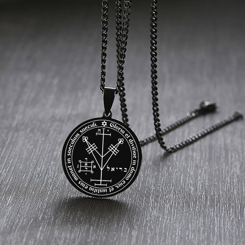SATANIC SIGIL OF LUCIFER BAPHOMET DISC PENDANT NECKLACE FOR MEN SATANISM SOLOMON VIKING JEWELRY
SATANIC SIGIL OF LUCIFER BAPHOMET DISC PENDANT NECKLACE FOR MEN SATANISM SOLOMON VIKING JEWELRY