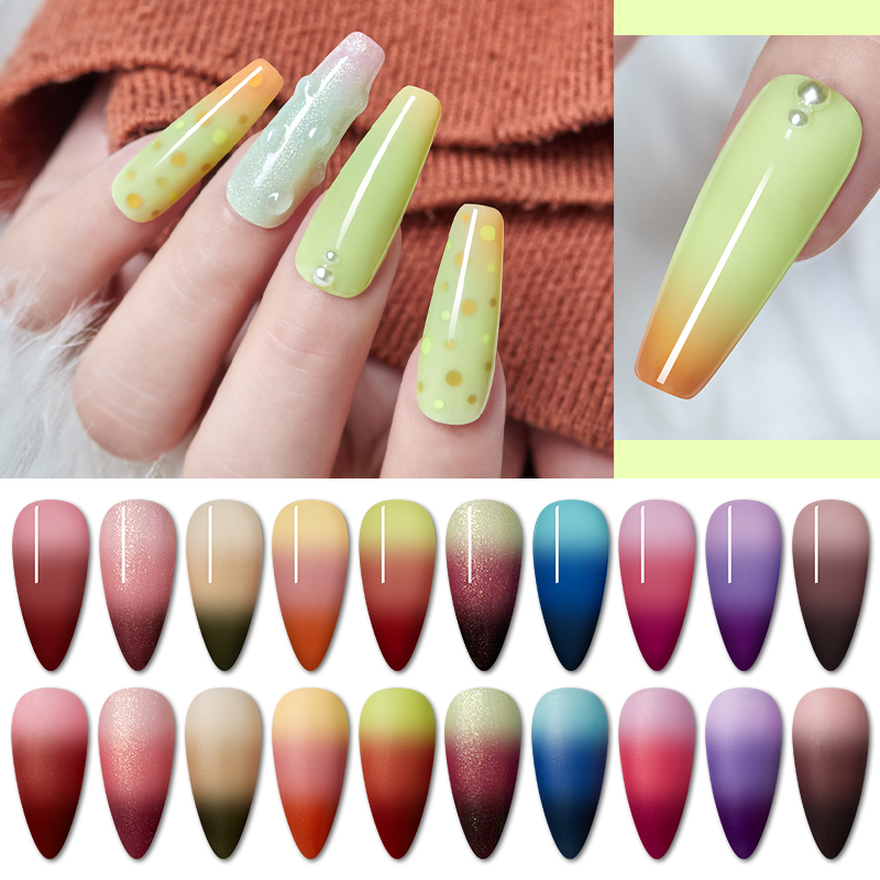 RBAN NAIL 6ml Thermal Nail Gel Polish Temperature Changing Color UV Gel Vernis Semi Permanent Polish 3 Colors Glitter, S04072
RBAN NAIL 6ml Thermal Nail Gel Polish Temperature Changing Color UV Gel Vernis Semi Permanent Polish 3 Colors Glitter, S04072