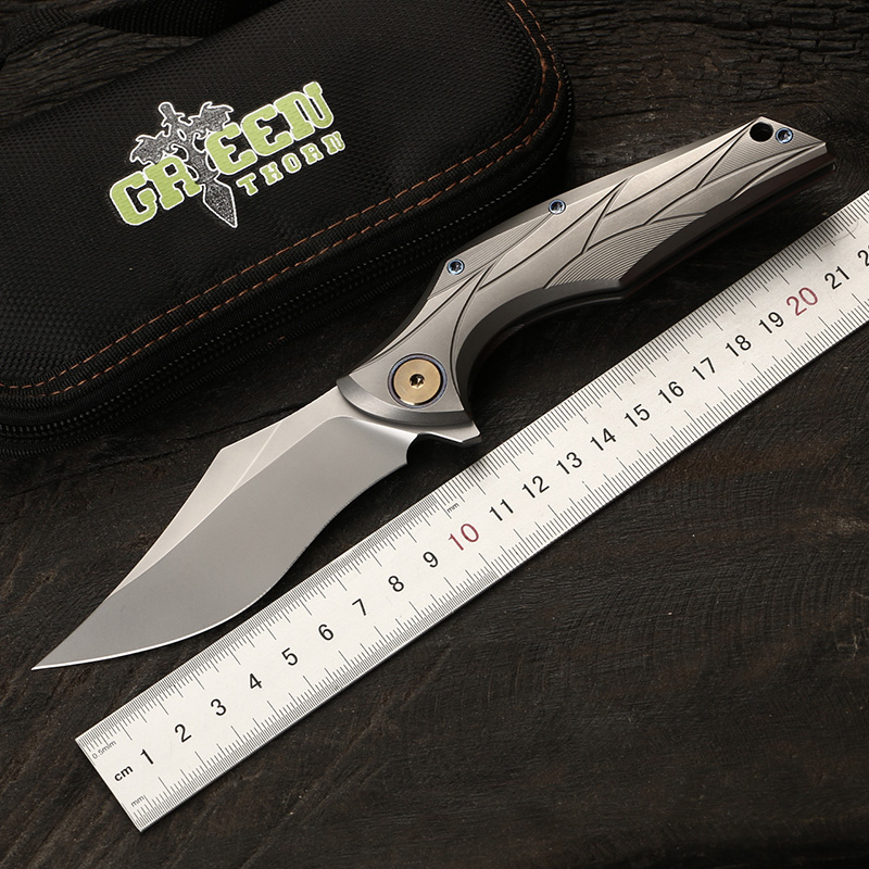 Green thorn original design quick-opening folding knife M390 blade TC4 titanium alloy handle camping outdoor knife, pocket knife EDC tool
Green thorn original design quick-opening folding knife M390 blade TC4 titanium alloy handle camping outdoor knife, pocket knife EDC tool