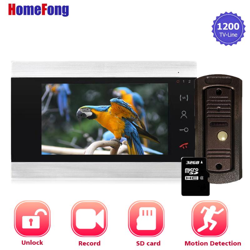 Homefong 7 Inch Video Intercom System with Motion Sensor Video Door Phone Doorbell with Camera Record Unlock Day Night
Homefong 7 Inch Video Intercom System with Motion Sensor Video Door Phone Doorbell with Camera Record Unlock Day Night