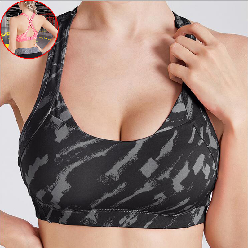 Women camouflage printed bras push up sports bra for women gym band cross crop top fitness brassiere sport femme workout tops, Black
Women camouflage printed bras push up sports bra for women gym band cross crop top fitness brassiere sport femme workout tops, Black