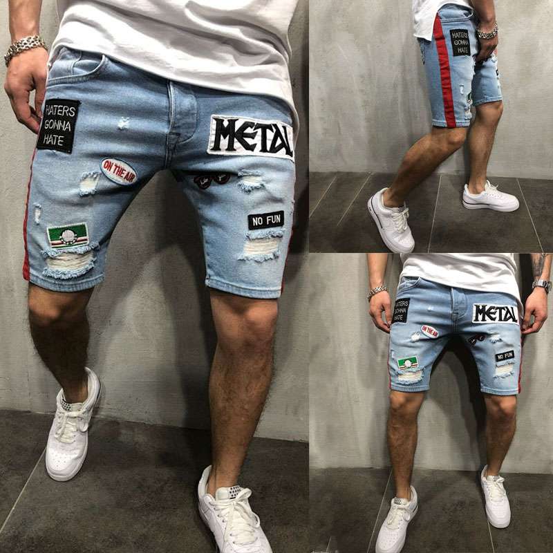New Fashion Mens Ripped Short Jeans Brand Clothing Summer short pants Shorts Breathable Denim Shorts Male, Blue 
New Fashion Mens Ripped Short Jeans Brand Clothing Summer short pants Shorts Breathable Denim Shorts Male, Blue
