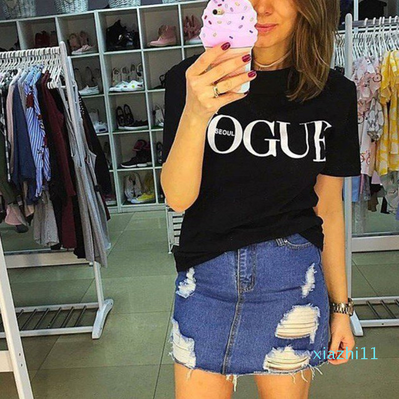 Hot Sale Summer T-Shirt Women Vogue High Cotton Fashion Red Letter Print Casual Knitwear Short Sleeve Punk Tees Shirt 3 Colors Free Shipping
Hot Sale Summer T-Shirt Women Vogue High Cotton Fashion Red Letter Print Casual Knitwear Short Sleeve Punk Tees Shirt 3 Colors Free Shipping