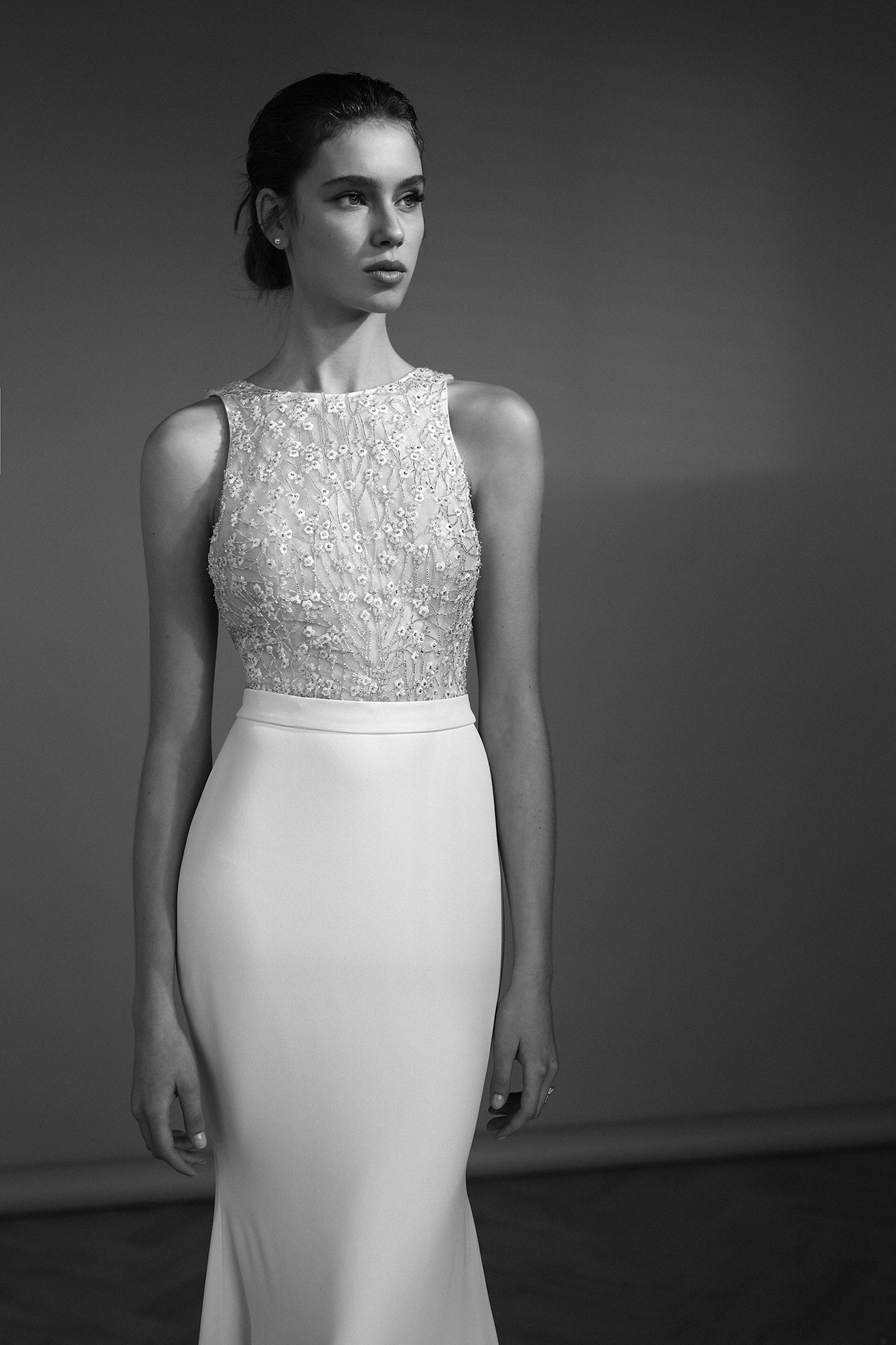 lihi hod sparkly mermaid wedding dresses sexy sequins jewel neck sequins bridal gowns zipper back satin wedding dress