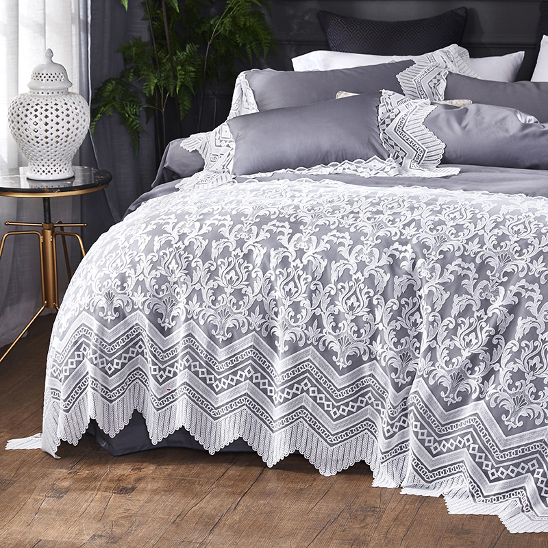 Romantic Grey 80S Egyptian cotton Bedding set Queen King Luxury Lace Edge Royal Duvet cover Bed sheet set Europe 4pcs, Color 3
Romantic Grey 80S Egyptian cotton Bedding set Queen King Luxury Lace Edge Royal Duvet cover Bed sheet set Europe 4pcs, Color 3