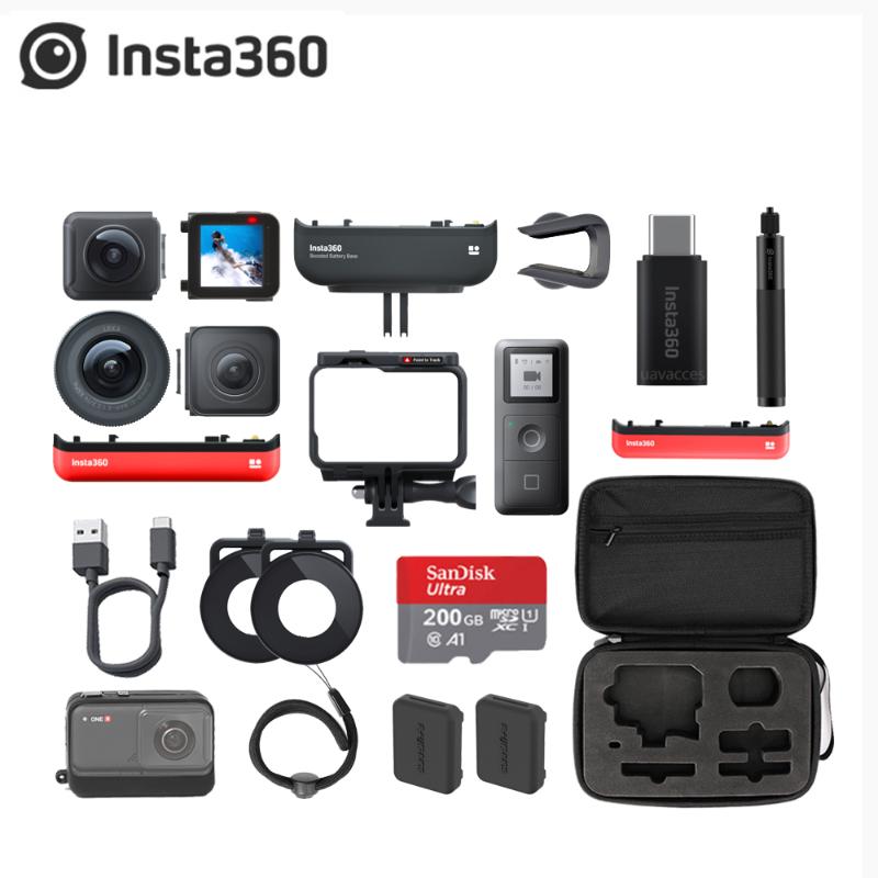 Original Insta360 One R Action Camera 5.7 k 360 panorama 5.3k 1 inch Lens Mod 4k Wide Angle Camera Boosted Batttery Base
Original Insta360 One R Action Camera 5.7 k 360 panorama 5.3k 1 inch Lens Mod 4k Wide Angle Camera Boosted Batttery Base