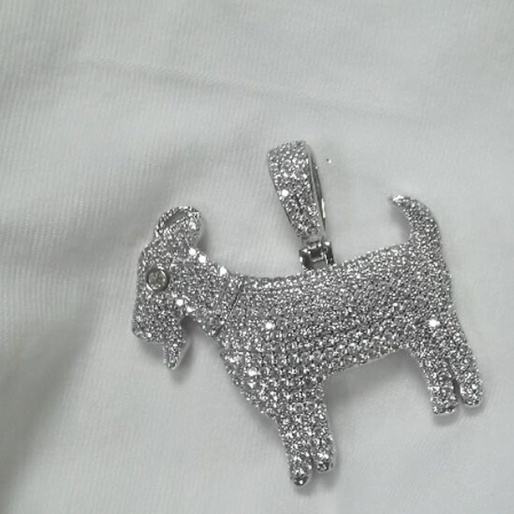 14K Gold Plated Zirconia GOAT Pendant Bling Pendant Necklace Iced Gold Silver Rosegold HipHop Jewelry Mens Women Gifts