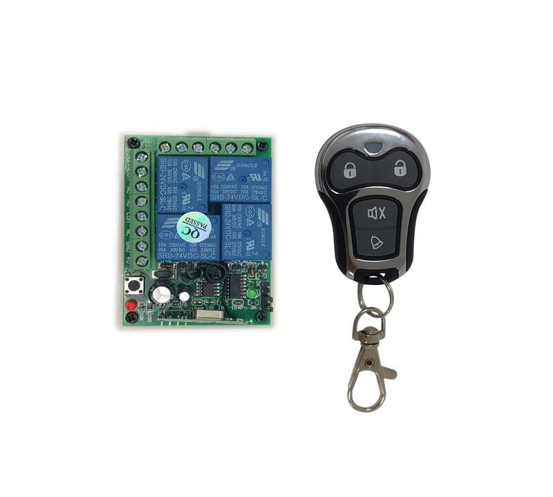 433mhz DC 24V 10A 4 channel RF Wireless Remote Control lighting switch system Receiver Transmitter Car modification
433mhz DC 24V 10A 4 channel RF Wireless Remote Control lighting switch system Receiver Transmitter Car modification