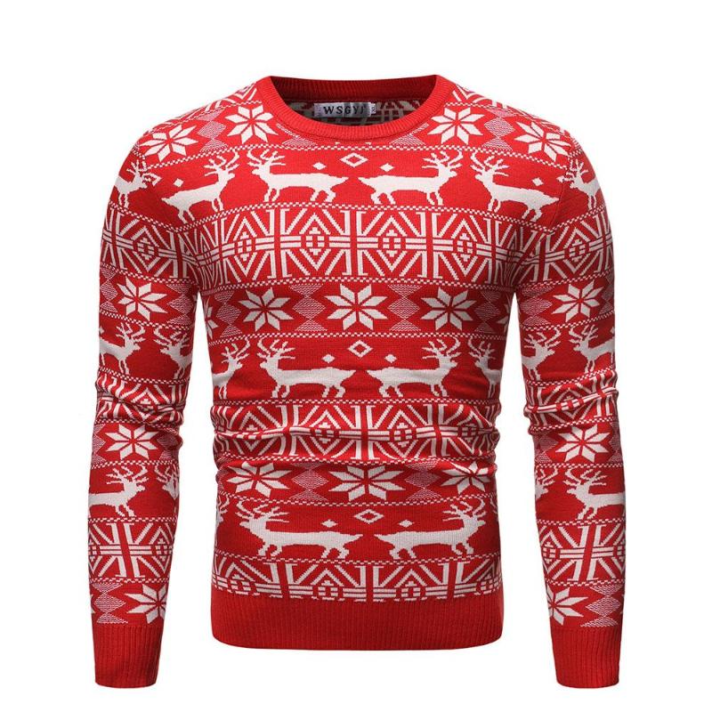 Christmas Sweater For Men Round neck Deer print Slim Fit Sweater Knitted Pullover Winter Jumpers Black Red Navy, Red 1603a-7247 p35
Christmas Sweater For Men Round neck Deer print Slim Fit Sweater Knitted Pullover Winter Jumpers Black Red Navy, Red 1603a-7247 p35