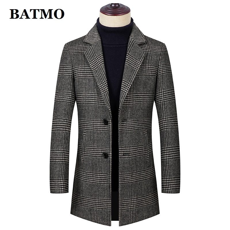 BATMO 2020 new arrival winter&autumn high quality wool plaid trench coat men, wool plaid jackets men 1915, Gray
BATMO 2020 new arrival winter&autumn high quality wool plaid trench coat men, wool plaid jackets men 1915, Gray