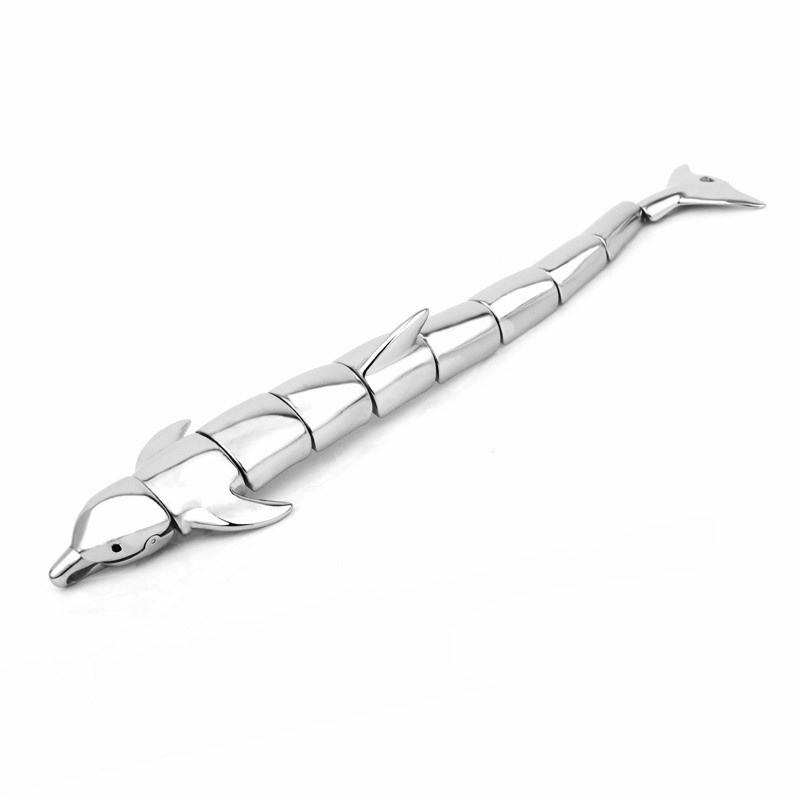 New Unique 316L Stainless Steel Animal dolphin Heavy Men's Bracelets Punk Hand Chain Bracelets Best Gifts For Boyfriend