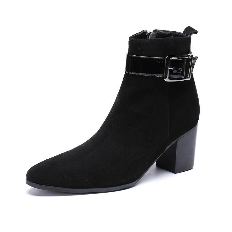 Christia Bella Business Men Genuine Leather British Style Men Boots Increase Height Winter Buckle Formal Boots Male Zip, Black
Christia Bella Business Men Genuine Leather British Style Men Boots Increase Height Winter Buckle Formal Boots Male Zip, Black