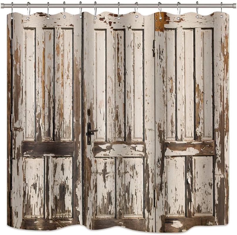 Rustic Style Shower Curtain Wooden Door Texture Waterproof Shower Curtain Bathroom Decoration Non-slip Bathroom Mat Set
Rustic Style Shower Curtain Wooden Door Texture Waterproof Shower Curtain Bathroom Decoration Non-slip Bathroom Mat Set