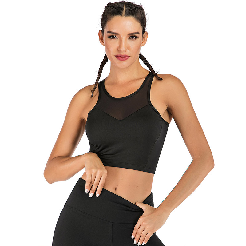 Women Breathable Mesh Sports Bras Shockproof Padded Athletic Running Bra Solid Seamless Fitness Yoga Sport Tops Vest, Black
Women Breathable Mesh Sports Bras Shockproof Padded Athletic Running Bra Solid Seamless Fitness Yoga Sport Tops Vest, Black