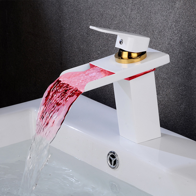 LED waterfall basin tap temperature control washbasin mixer brushed bathroom single faucet Bronze paintbasin tap
LED waterfall basin tap temperature control washbasin mixer brushed bathroom single faucet Bronze paintbasin tap