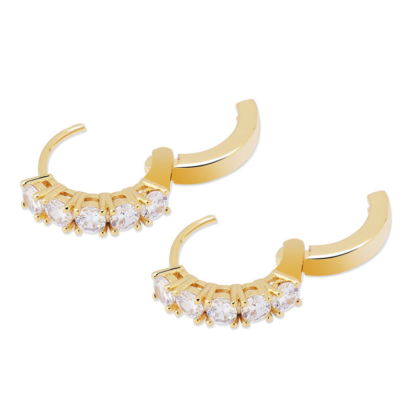 Men Women Earrings Hoop Huggie Luxury Designer Jewelry Hip Hop Gold Silver Fashion Earings Iced Out Diamond Earring orecchini firm