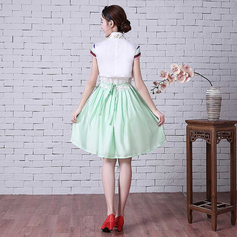Woman Elegant Korea Hanbok Traditional Dress Female National Korean Dance Costume Embroidery Hanbok for Performance