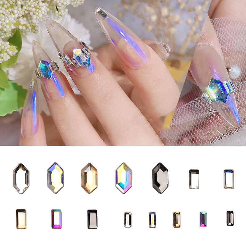 20pcs Super Shiny Crystal Nail Art Rhinestones 3d Flatback Rectangle Irregular Diamond Decorations Glitter Manicure Accessories
20pcs Super Shiny Crystal Nail Art Rhinestones 3d Flatback Rectangle Irregular Diamond Decorations Glitter Manicure Accessories
