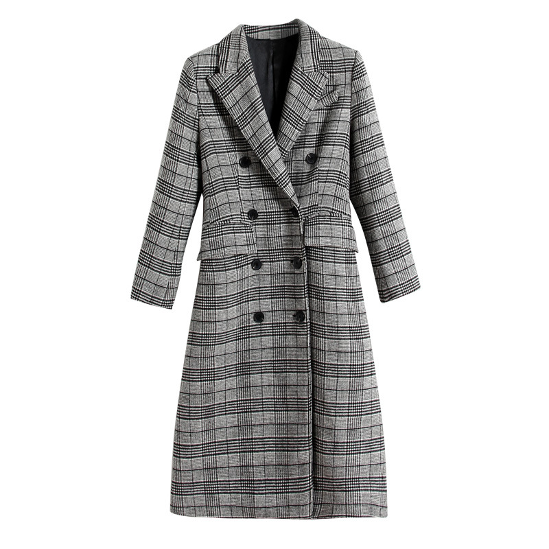 2020 Spring Autumn Women' Wool Plaid Coat New Fashion Long Woolen Coat Slim Type Female Winter Wool Jackets Female Outw
2020 Spring Autumn Women' Wool Plaid Coat New Fashion Long Woolen Coat Slim Type Female Winter Wool Jackets Female Outw