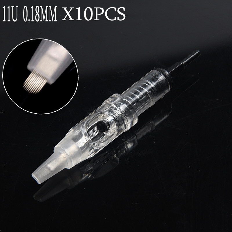 Tattoo Needle 1RL Disposable Sterilized Permanent Makeup Cartridge Needles Tips For Eyebrow Lip Agulha Easy Click CX200808