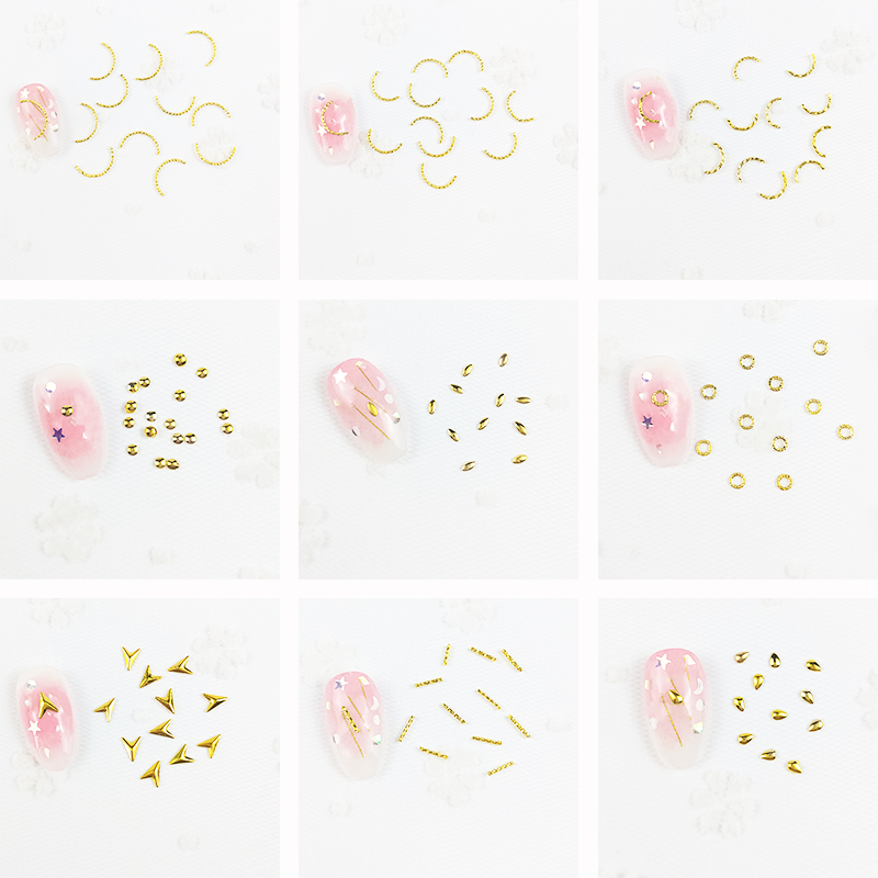 HNUIX 100Pcs/Lot Mini Round Square Star Rivet Studs Metal Alloy Nail Art Decorations 3D DIY Nail Stickers Jewelry Charms, Silver;gold
HNUIX 100Pcs/Lot Mini Round Square Star Rivet Studs Metal Alloy Nail Art Decorations 3D DIY Nail Stickers Jewelry Charms, Silver;gold