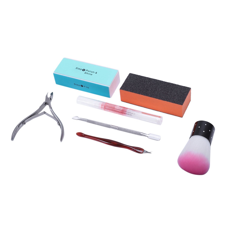 7Pcs Professional Manicure Tools Kit Nail Files Brush Nail Cuticle Nipper Oil Pen Pusher Nipper Buffer Manicure Kit
7Pcs Professional Manicure Tools Kit Nail Files Brush Nail Cuticle Nipper Oil Pen Pusher Nipper Buffer Manicure Kit