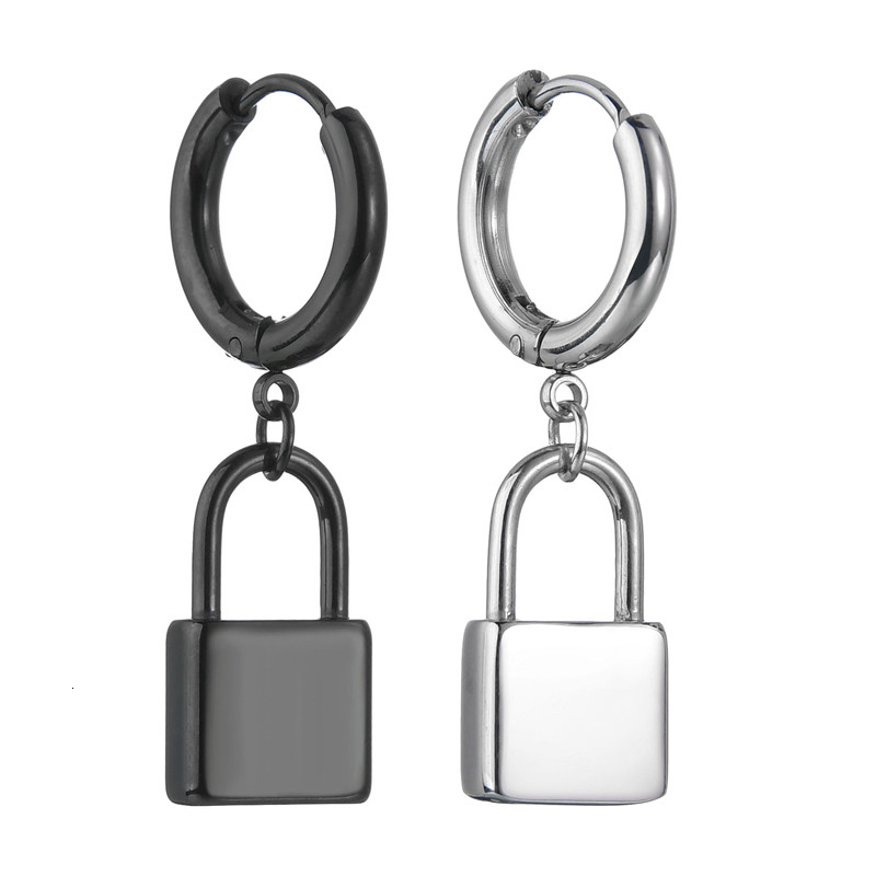 Dangle & Chandelier Black 316L Stainless Steel Lock Pendant Drop Earrings For Women Men Unisex Jewelry Punk Rock Hiphop
Dangle & Chandelier Black 316L Stainless Steel Lock Pendant Drop Earrings For Women Men Unisex Jewelry Punk Rock Hiphop