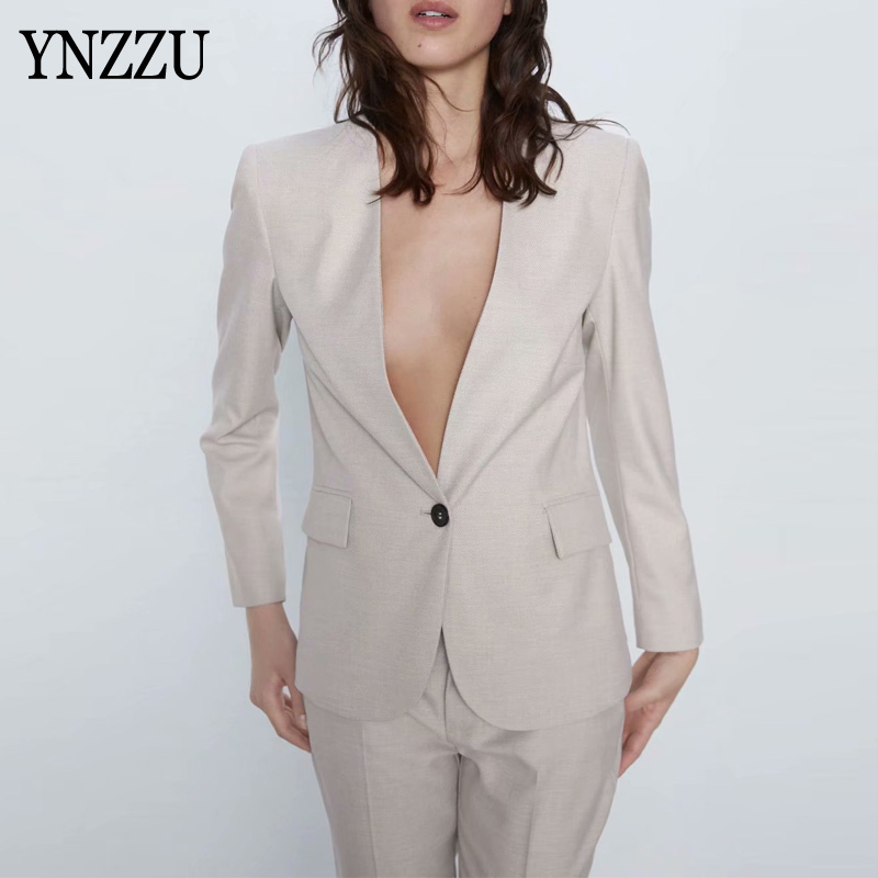 Blazer Femme Solid 2020 Women Suit jacket Office Ladies Long Sleeve Slim Blazer Single button Female Jacket Elegant YNZZU 9O188, As picture show
Blazer Femme Solid 2020 Women Suit jacket Office Ladies Long Sleeve Slim Blazer Single button Female Jacket Elegant YNZZU 9O188, As picture show