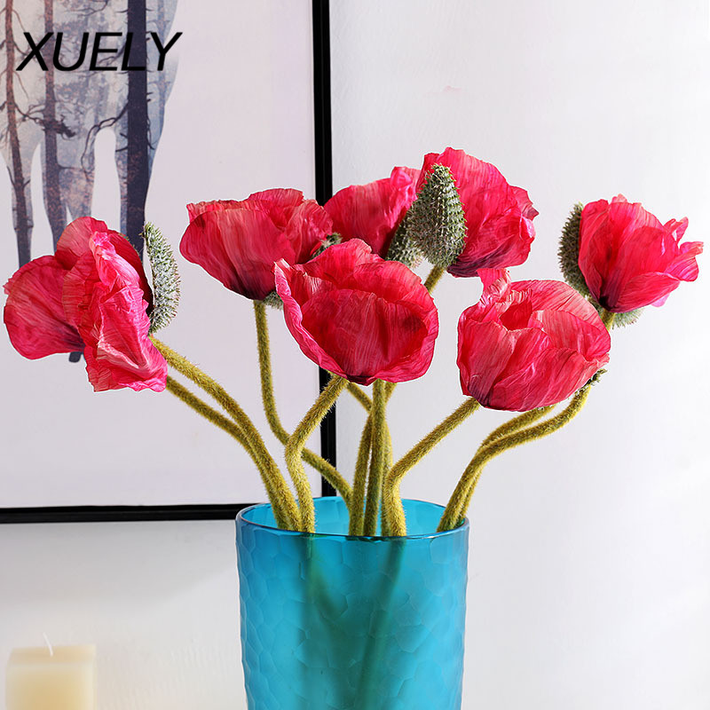 XUELY Cheap Poppies Decorative Silk fake artificial poppy flowers Wedding holiday Home Party Decor fleurs artificielles, Pink
XUELY Cheap Poppies Decorative Silk fake artificial poppy flowers Wedding holiday Home Party Decor fleurs artificielles, Pink