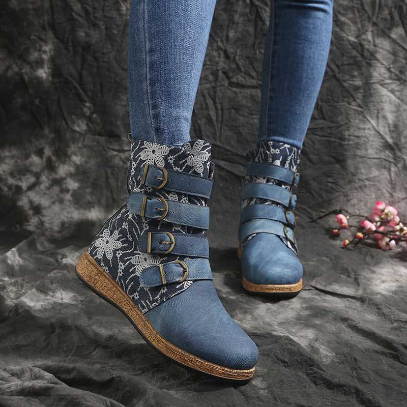 Women Ankle Boots Plus Size Autumn Winter Female Shoes PU Boots Zipper Buckle Printed Waterproof Breathable Ankle Shoes, Red
Women Ankle Boots Plus Size Autumn Winter Female Shoes PU Boots Zipper Buckle Printed Waterproof Breathable Ankle Shoes, Red