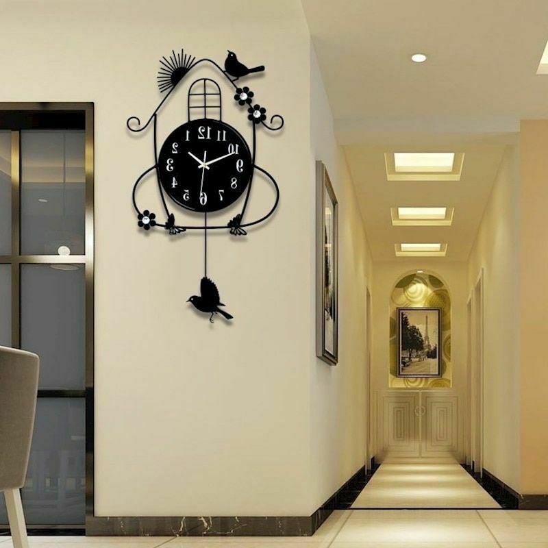 New Bird Wall Clock Iron Swing Hanging Bird Durable Metal Luminous Wall Clocks Large Arts and Crafts Modern Design Clock
New Bird Wall Clock Iron Swing Hanging Bird Durable Metal Luminous Wall Clocks Large Arts and Crafts Modern Design Clock