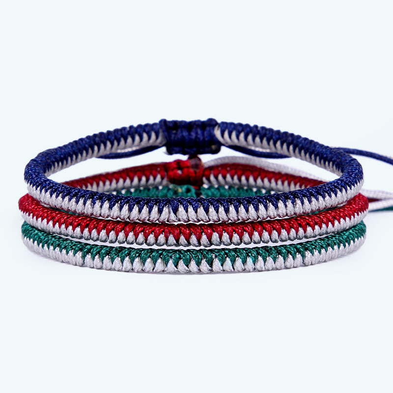 Tibetan Buddhist Lucky Charm Tibetan Bracelets & Bangles For Women Men Handmade Knots Golden Rope Christmas Gift Bracelet