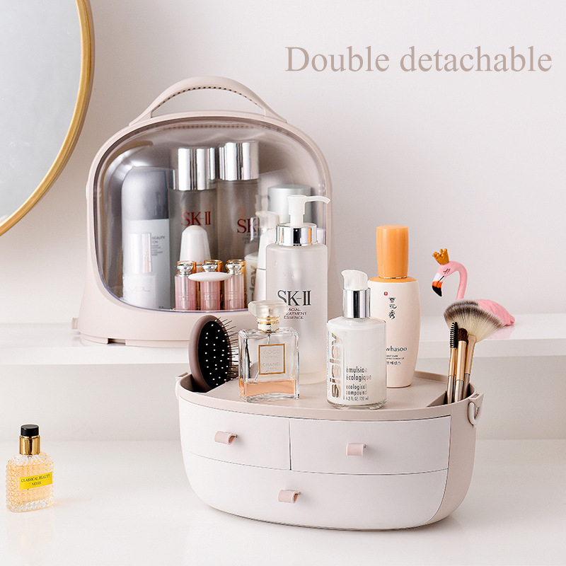 New-Fashion Acrylic Cosmetic Case Women Travel Toiletry Makeup Bag Home Decor Organizer Storage Box
