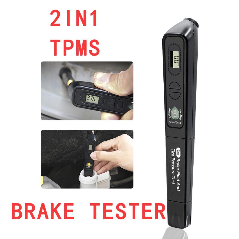 2020 Newest TPMS 2IN1 2 in 1 Tire pressure tester +Brake Fluid Tester for DOT3/DOT4/DOT5 Auto Automotive Diagnostic Tool Scanner
2020 Newest TPMS 2IN1 2 in 1 Tire pressure tester +Brake Fluid Tester for DOT3/DOT4/DOT5 Auto Automotive Diagnostic Tool Scanner
