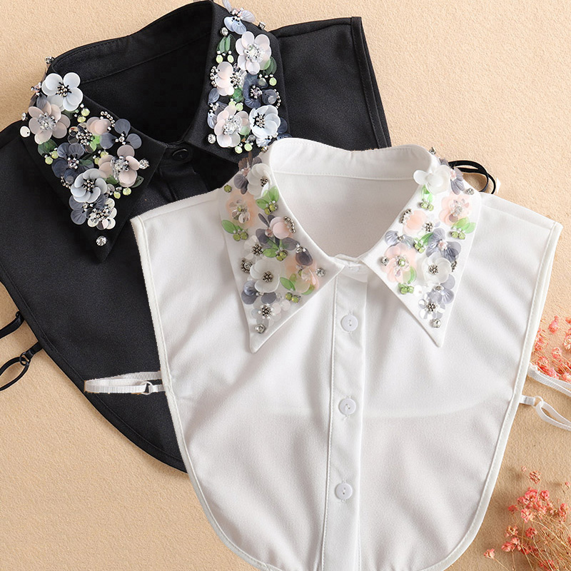 Sequined Womans Detachable Collars White 2020 New Ladies Tie Black False Fake Collar Shirt Women Beading Removable Nep Kraagie
Sequined Womans Detachable Collars White 2020 New Ladies Tie Black False Fake Collar Shirt Women Beading Removable Nep Kraagie