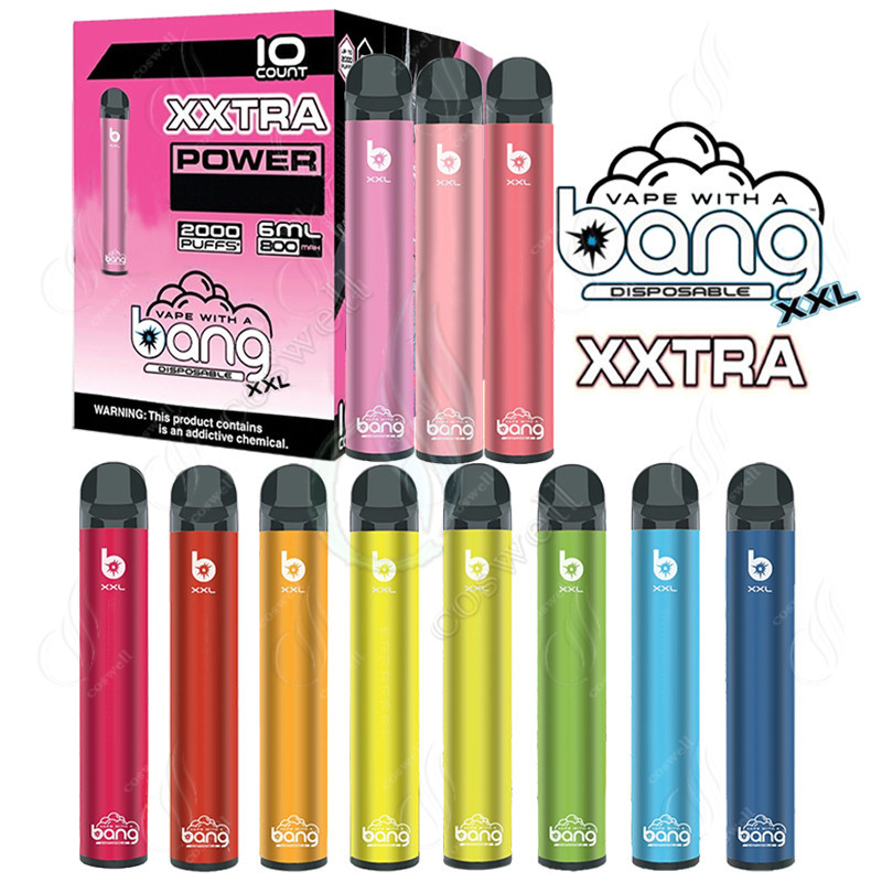 New Bang XXL XXTRA 2000Puffs Disposable Vape Device Pen 800mAh Power Battery Pre-filled 6ml Pods Cartridges Vapor eCigs Portable Vaporizers
New Bang XXL XXTRA 2000Puffs Disposable Vape Device Pen 800mAh Power Battery Pre-filled 6ml Pods Cartridges Vapor eCigs Portable Vaporizers