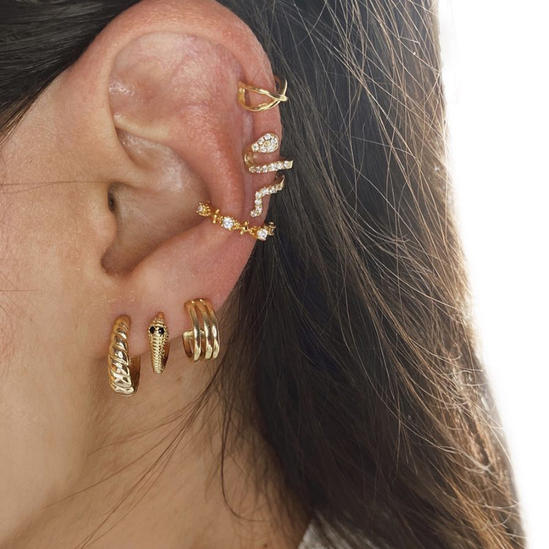 Boako Creative 100% Real 925 Sterling Silver Hoop Earrings Vintage Snake Huggie Earring For Women Party Gifts pendientes W5
Boako Creative 100% Real 925 Sterling Silver Hoop Earrings Vintage Snake Huggie Earring For Women Party Gifts pendientes W5