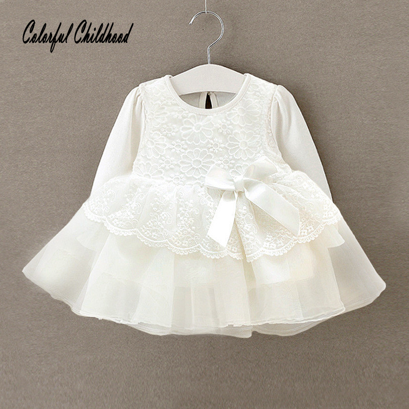 Sweet lace dress baby girl christening dress with bow rose elegant children's clothing long sleeve toddler kids 0 to 12m, White
Sweet lace dress baby girl christening dress with bow rose elegant children's clothing long sleeve toddler kids 0 to 12m, White