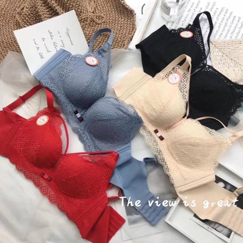 Fashion Sexy Lace bow cut out bra female small chest gathered without steel ring adjustment no trace anti-sag special bra, Black
Fashion Sexy Lace bow cut out bra female small chest gathered without steel ring adjustment no trace anti-sag special bra, Black