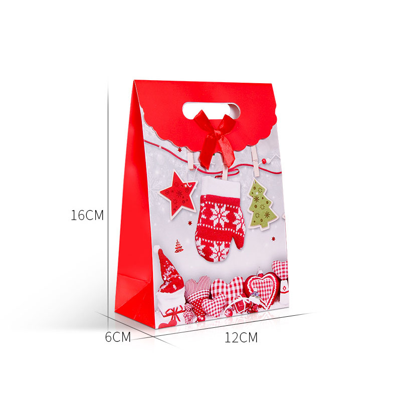 Christmas Decorations 10pcs Gifts Boxes Packing Candy Box Foldable Wrapping Paper Bags Event Xmas Party Supplies